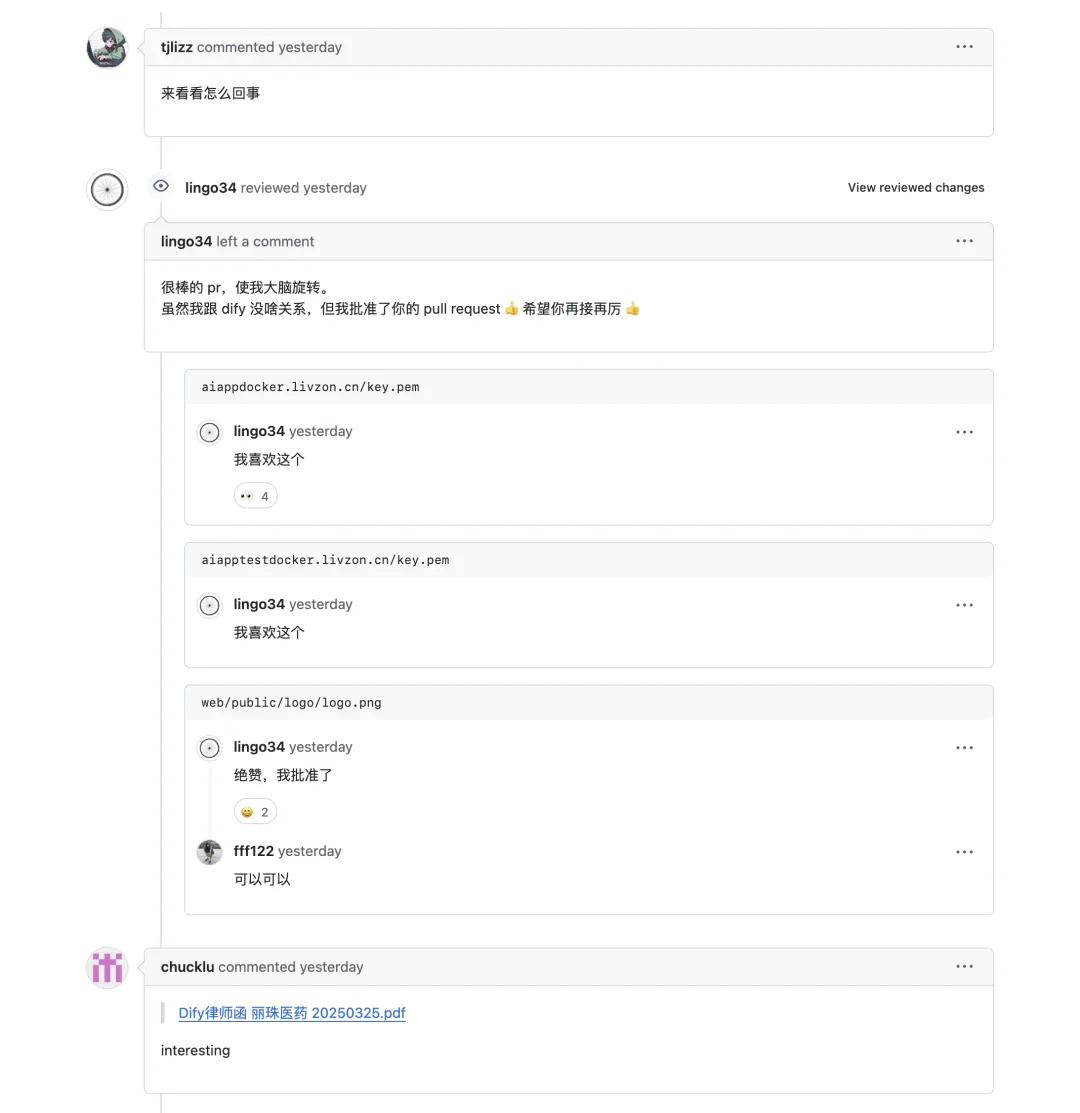 The lawyer’s letter from Dify attached in the GitHub comments