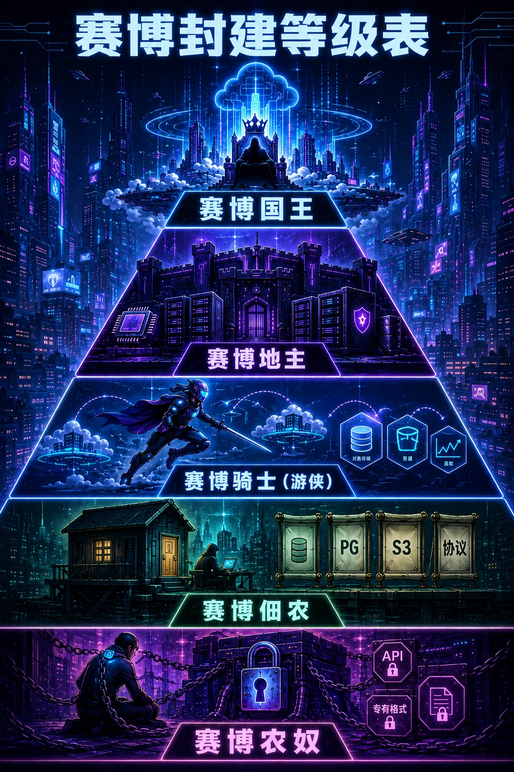 按基础设施主权划分的赛博封建等级