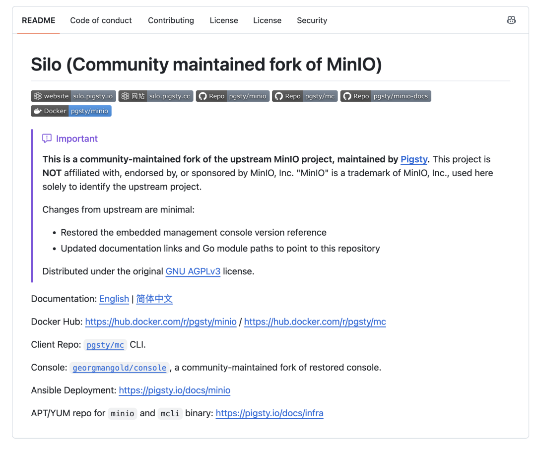 GitHub README before the rename