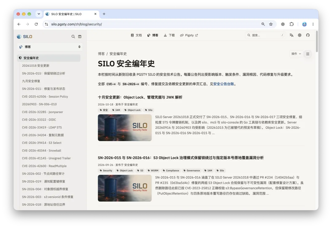 Silo 安全编年史与漏洞修复记录