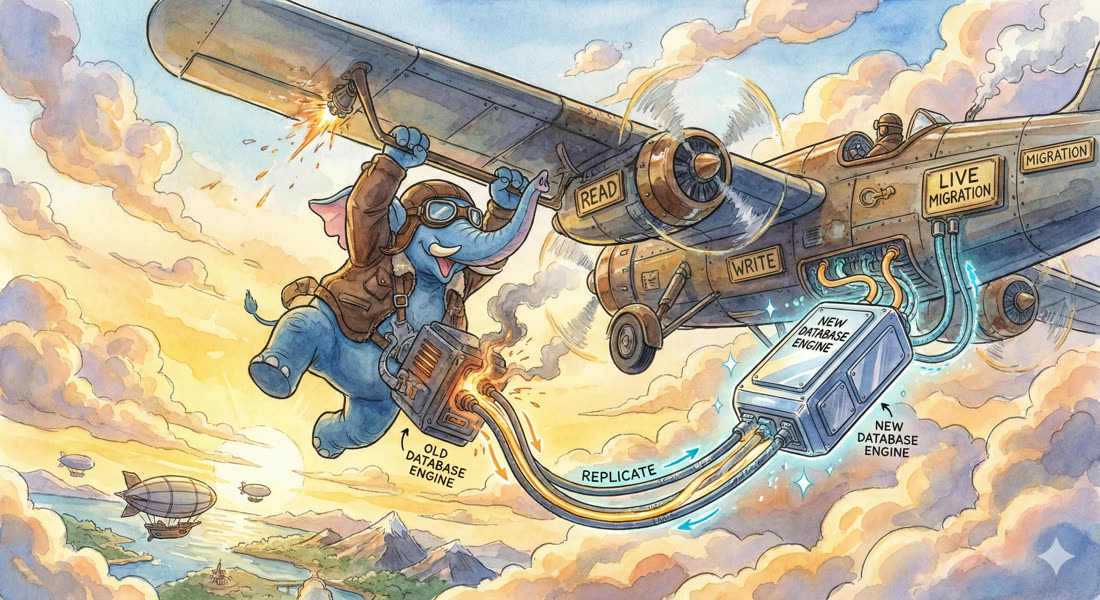 Changing Engines Mid-Flight — PostgreSQL Zero-Downtime Data Migration